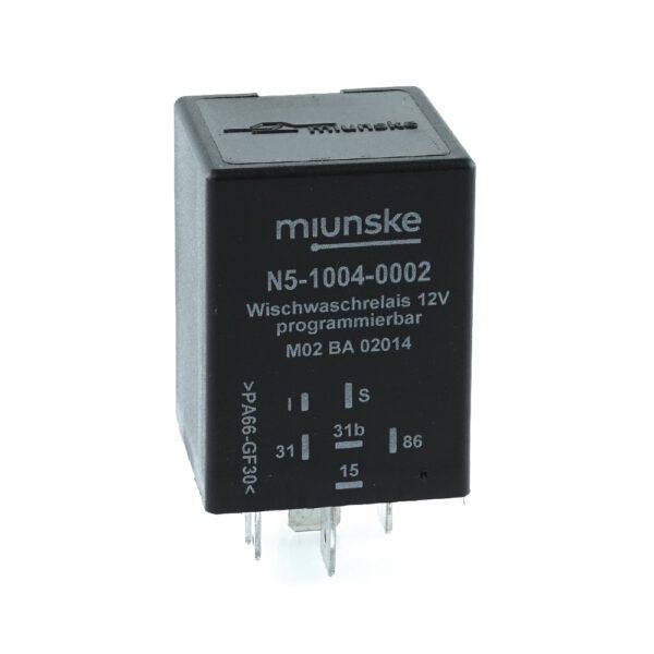 Wiper-Wash Interval Relay, 12V, Power K, adjustable time interval 2...30s, programming with interval switch, afterwiping duration 4s