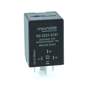 Zeitrelais 24V, NC 20A/NO 20A, 15s abfallverzögert, nicht potentialfrei, retriggerbar
