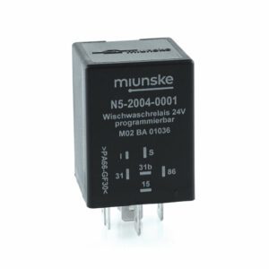 Wisch-Wasch-Intervall-Relais 24V, einstellbare Intervallzeiten 2...30s, Programmierung mit Intervallschalter, Nachwischdauer 4s