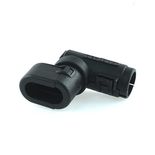 Wellrohranschluss für AMP Junior Timer Stecker, 90°, NW 8,5, 3-polig, CI10-90-AM3