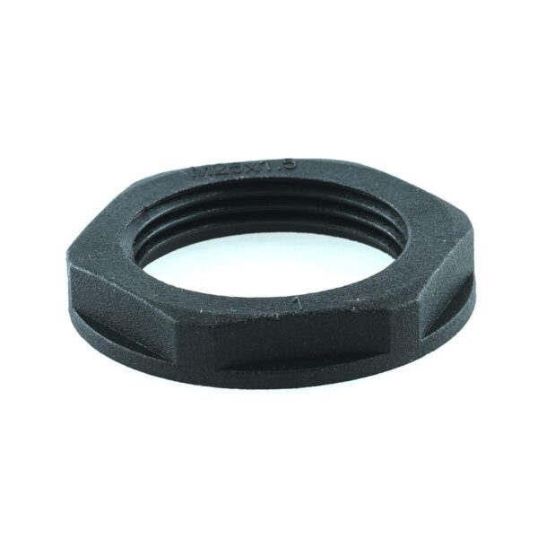 Mutter für Kabelverschraubung M25, schwarz