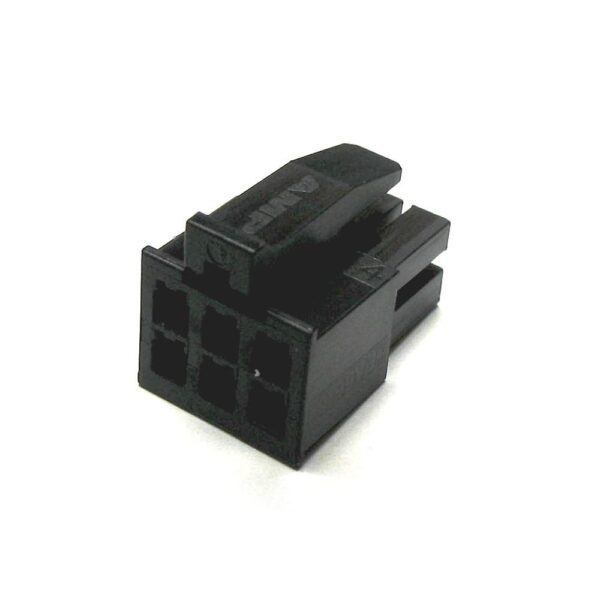 Micro MATE-N-LOK 3mm female housing, 6way, 2x3, black