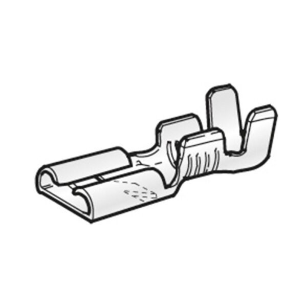 Flachsteckhülse FASTON, 1-2,5mm², mit Rastnase