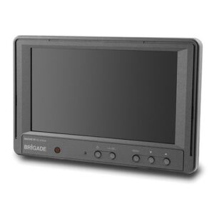 7" LCD Monitor mit 2 Kameraanschlüssen, inkl. Monitorblende, Anschlussleitungen und Universalhalter