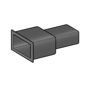 Isoliertülle, male, für 6,3mm Flachsteckhülse, schwarz