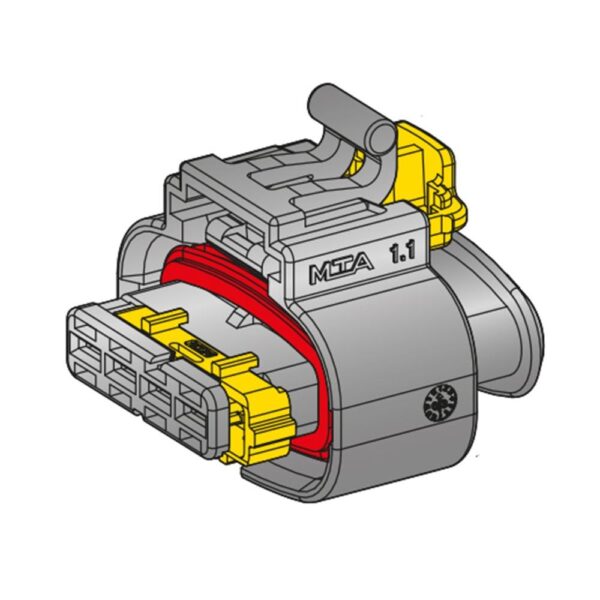 C280 Connector, female holder for BDK & BSK terminals, 4way