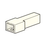 Flachsteckhülsengehäuse, male holder 6,3mm, 1-polig