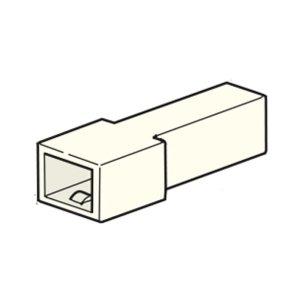 Flachsteckhülsengehäuse, male holder 6,3mm, 1-polig