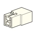 Flachsteckhülsengehäuse, female holder 6,3mm, 2-polig