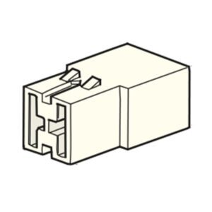 Flachsteckhülsengehäuse, female holder 6,3mm, 2-polig
