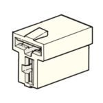 Connector, female holder 6.3mm, 2way, T-shaped