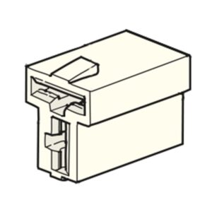 Flachsteckhülsengehäuse, female holder 6,3mm, 2-polig, T-Form