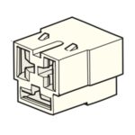 Flachsteckhülsengehäuse, female holder 6,3mm, 3-polig
