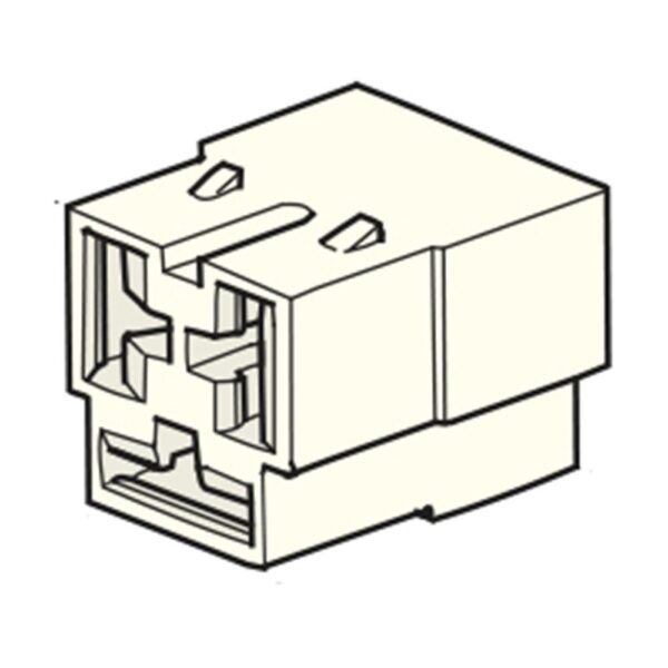 Flachsteckhülsengehäuse, female holder 6,3mm, 3-polig