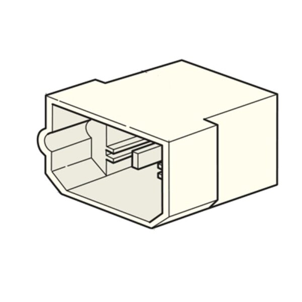 Connector, male holder 6.3mm, 4way