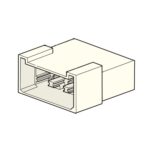 Connector, male holder 6.3mm, 8way