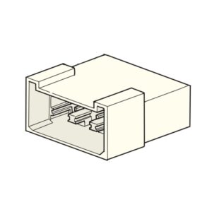 Connector, male holder 6.3mm, 8way