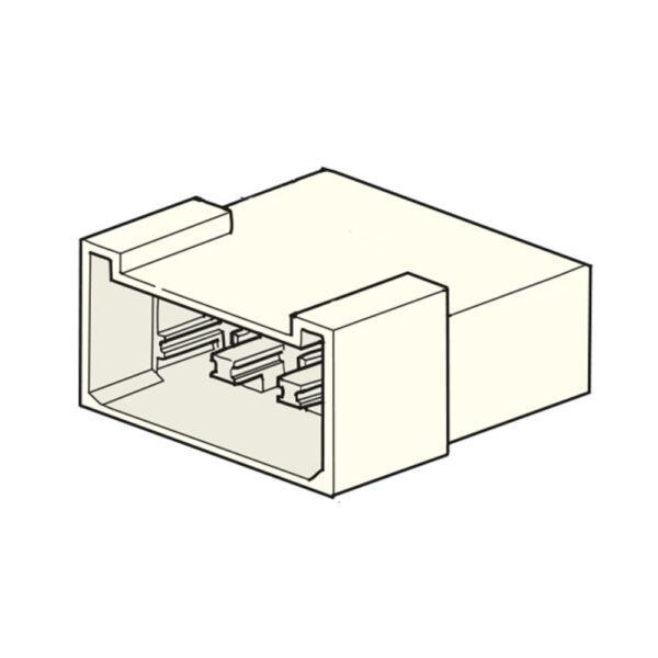 Connector, male holder 6.3mm, 8way