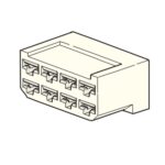 Flachsteckhülsengehäuse, female holder 6,3mm, 8-polig