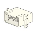 Connector, male holder 6.3mm, 8way, with detent