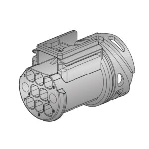 RC280 Connector, male holder for tabs 2.8x0.8, 8way