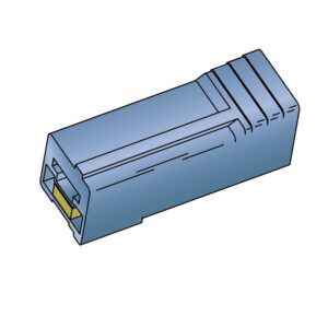 Power Connector, female holder polarized, 1way, blue