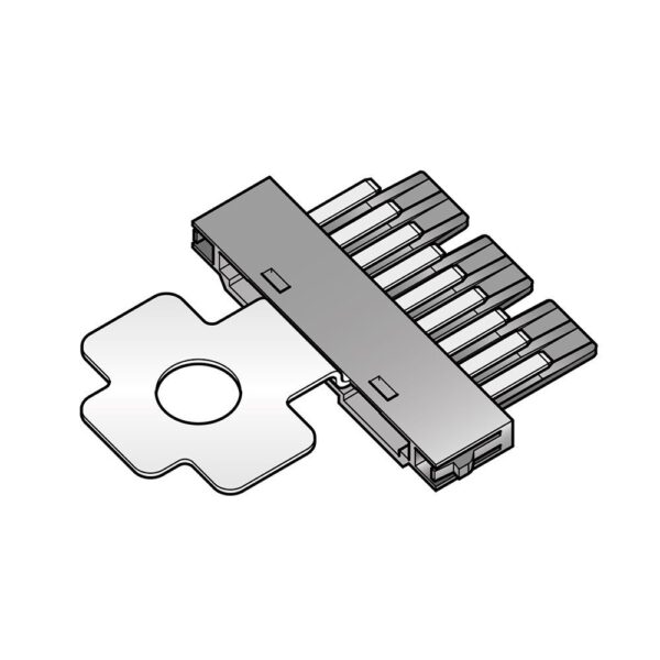 Joint Connector, earth male holder, Steckerkamm 9-fach