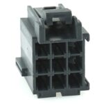 Junior-Power-Timer Buchsengehäuse, 9-polig (3×3), Kodierung A, grau