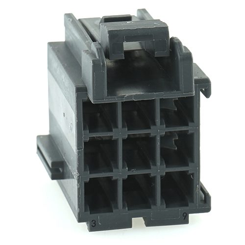 Junior-Power-Timer Buchsengehäuse, 9-polig (3x3), Kodierung A, grau