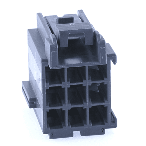 Junior-Power-Timer Buchsengehäuse, 9-polig (3x3), Kodierung A, grau