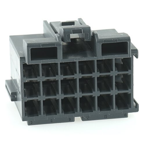 Junior-Power-Timer Buchsengehäuse, 18-polig (3x6), Kodierung A, grau