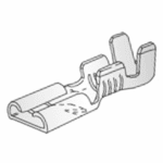 Flachsteckhülse FASTON, 1-2,5mm², mit Rastnase