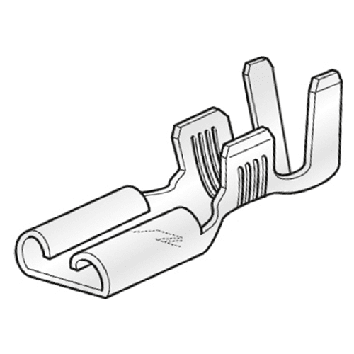 Flachsteckhülse FASTON, 6-10mm², mit Rastnase