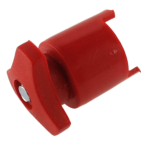 Battery Clamp "+", plastic cap red, bolt M8