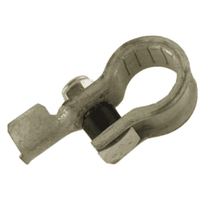 Battery Clamp "-", cast brass tin plated, crimp connection for 10-20mm²