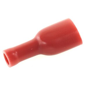 flat push-on receptacle 6.3mm, fully insulated, 0.25-1mm², red