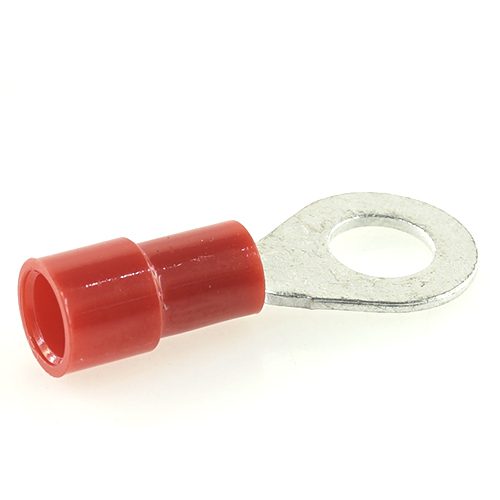 Ringkabelschuh, schaftisoliert, rot, Ø 5,3mm, 0,25-1mm²