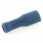 flat push-on receptacle 4.7×0.5mm, fully insulated, 1-2.5mm², blue