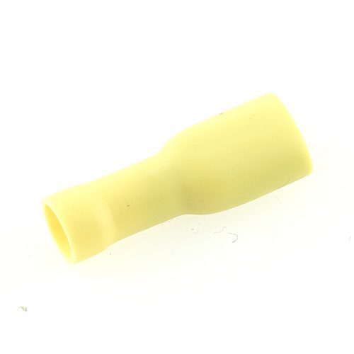 flat push-on receptacle 6.3mm, fully insulated, 2.5-6mm², yellow