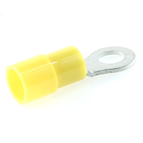 Ringkabelschuh, schaftisoliert, gelb, Ø 5,3mm, 2,5-6mm²