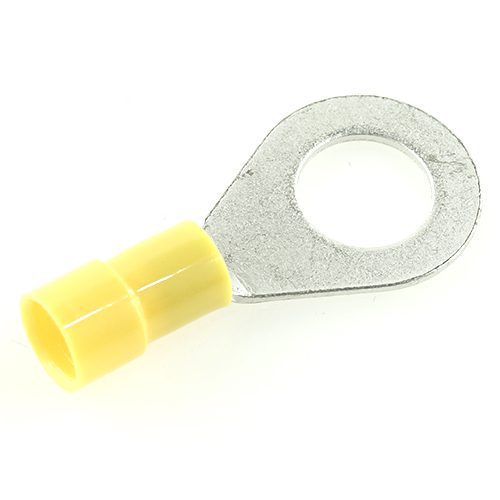Ringkabelschuh, schaftisoliert, gelb, Ø 10mm, 2,5-6mm²