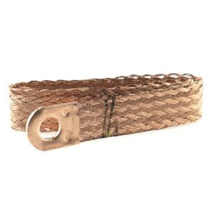 Ground strap 10mm², l=280mm, 2x bore 8.4mm