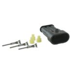 blister: superseal housing male, 3-pole, incl. sealing (yellow) and pin contact