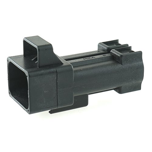Power connector, waterproof, for 2x blade terminals, with secondary lock