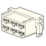 Connector, female holder 6.3mm, 6way