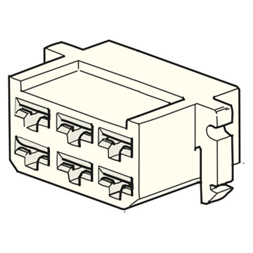 Connector, female holder 6.3mm, 6way