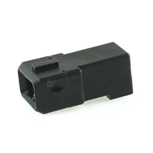 Multiple connector housing 2-pole, black, (coupling)