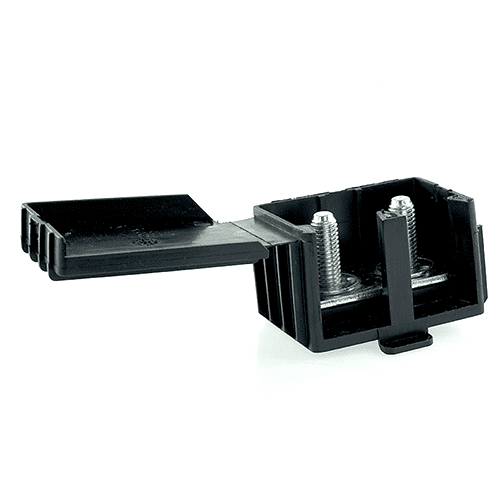 Verteiler mit 2 x M8-Stehbolzen gebrückt, mit Deckel