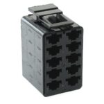 socket housing, 10-pin , black, for JJ and JK circuits