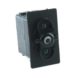 off<on Taster, 12V/20A, für Contura II,III,IV,V, LED 1 grün hell, LED 2 grün hell